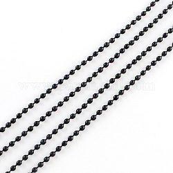 Elektrophorese Eisenkugel Kugelketten gelötet, mit Spule, Schwarz, 2.4 mm, ca. 328.08 Fuß (100m)/Rolle