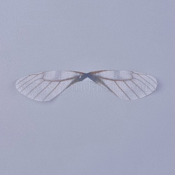 Fashion DIY Earrings Jewelry Accessories, Fibre Tulle Pendants, Dragonfly Wings, Gray, 18~19x85~90x0.1mm, Hole: 1mm