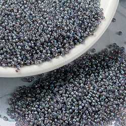 Perles rocailles miyuki rondes, Perles de rocaille japonais, (rr360) améthyste légère doublée ab, 15/0, 1.5mm, Trou: 0.7mm, à propos 5555pcs / bouteille, 10 g / bouteille