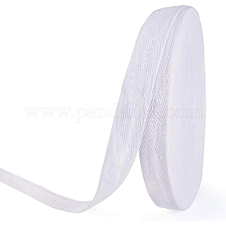 Baumwollbänder, Fischgrätenband, für Schmuck machen, weiß, 1 Zoll (25 mm), ca. 45 m / Rolle