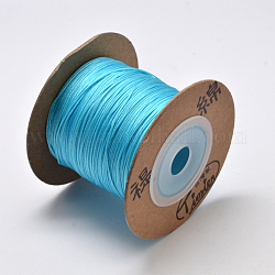 Hilos de nailon teñidos ecológicos, hilos de cuerda cuerdas, turquesa pálido, 0.4mm, alrededor de 164.04 yarda (150 m) / rollo