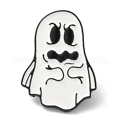 Spille smaltate a tema Halloween, spille in lega di zinco nera per vestiti da zaino, fantasma, 30x21x1.5mm
