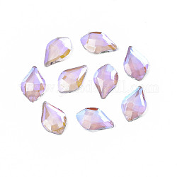 Cabujones de cristal de rhinestone, accesorios de la decoración del arte del clavo, facetados, lágrima, lila, 7.5x4x1.5mm