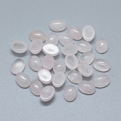 Cabochons de quartz rose naturel, ovale, 8x6x3.5mm