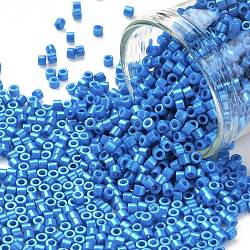 Цилиндрический бисер, непрозрачные цвета блеск, единый размер, королевский синий, 2x1.5 мм, отверстие : 0.8 мм, около 40000 шт / упаковка, о 450 г / мешок