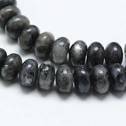 Natural Labradorite Bead Strands, Rondelle, 8x5mm, Hole: 1mm, about 75pcs/strand, 14.9 inch