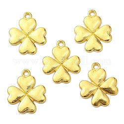 Il pendente di lega stile tibetano, trifoglio, cadmio & nichel &piombo libero, oro, 21x17.5x2.5mm, Foro: 1.5 mm