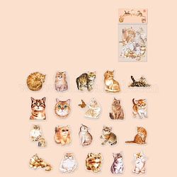 40 Stück süße, wasserfeste, selbstklebende Aufkleber für Katzen und Haustiere, Dekorative Aufkleber mit Kätzchen für DIY-Scrapbooking, Fotoalbum Dekoration, Peru, 45~50 mm