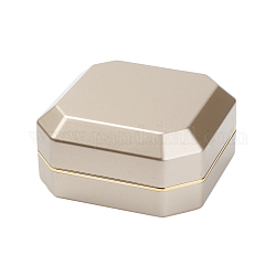 Распыленные крашеные пластиковые коробки для браслетов, С подсветкой и батареей, квадратный, мокасин, 10.1x10.1x4.8 см