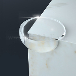 Eckenschutz für PVC-Möbel, transparenter Tischeckenschutz, Halbrund, Transparent, 25x30x4 mm