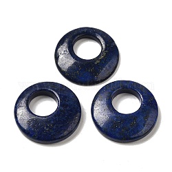 Lapislázuli naturales, colgantes teñidos, dijes de donut/disco pi, 27.5~28x4.5~5.5mm
