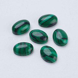 Synthetic Malachite Cabochons, Oval, 8x6x3mm