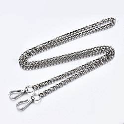 Cinturini per borse, Catene di collegamento del freno, con ganci girevoli in lega, per accessori per la sostituzione della borsa, platino, 1200x7.5mm