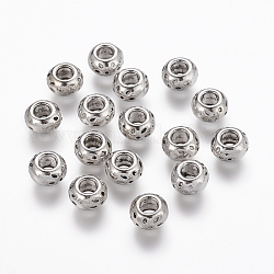 Tibetischer stil legierung perlen, Fass, Bleifrei, Cadmiumfrei und Nickel frei, Fass, Antik Silber Farbe, ca. 5 mm lang, 8 mm breit, Bohrung: 3.5 mm