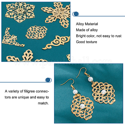 5 стиль железные филигранные соединительные звенья IFIN-PH0001-95-1