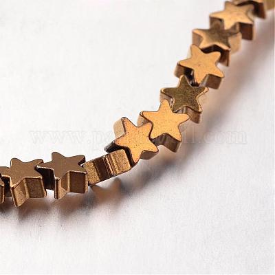 Гальванизировать немагнитных синтетический гематит нитей бисера G-F300-24B-1