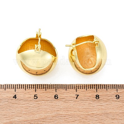 Латунные серьги обруча EJEW-D273-01G-1