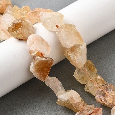 Природный цитрин бисер нитей G-S386-C19-1