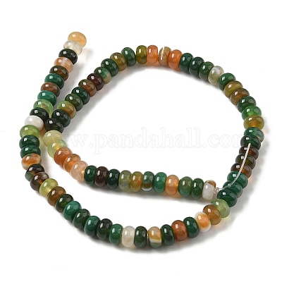 Натуральные полосатые агатовые бусы G-F790-I01-01M-1