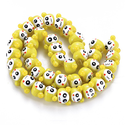 Chapelets de perles vernissées manuelles&nbsp;LAMP-S194-021D-1