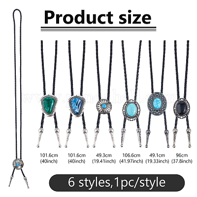 6 шт. 6 стиля из искусственной кожи NJEW-DC0001-12-1