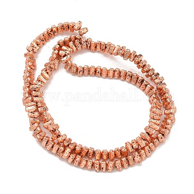 Гальванические бусины из натуральной лавы G-I360-H02-03-1