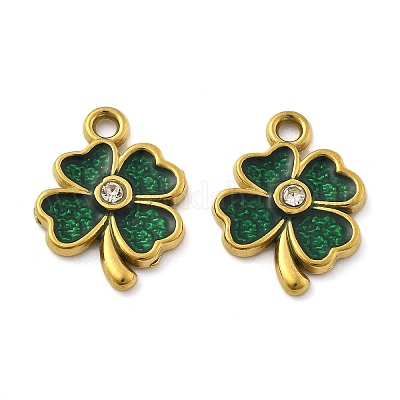 Подвески из нержавеющей стали 304 со стразами STAS-D369-10G-1