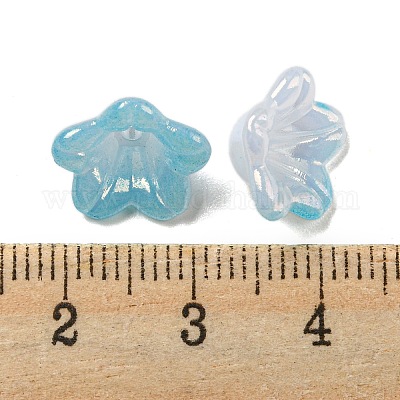 Переливающиеся акриловые шапочки для бусин OACR-C021-08C-1