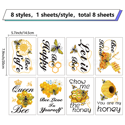 Bee Wall Decals Kitchen Decoration Bumble Bee Stickers Bathroom