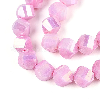 Антикоррозийные гальванические стеклянные бусины GLAA-T025-8mm-14H-1