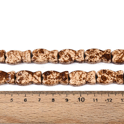 С напылением окрашенные синтетические бирюзовые бусинки TURQ-T004-16B-1