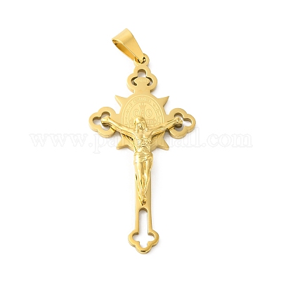 Большие подвески из нержавеющей стали 304 с вакуумным покрытием PVD STAS-D052-03G-1