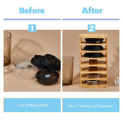 Бамбуковые подставки для хранения продуктов из ротанга AJEW-WH0534-52-1