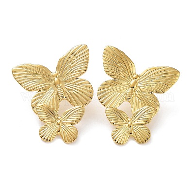 Bouchons De Boucles D'oreilles Papillon - Lot De 50 Pièces (25 Paires) - Acier Inoxydable 304 - Sécurisés