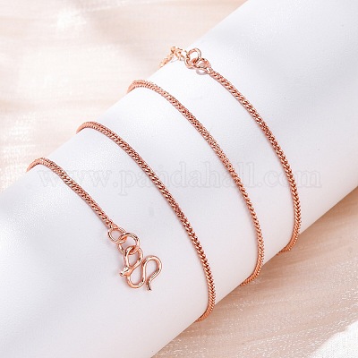 Ожерелья из витой латунной цепочки толщиной 1.2 мм NJEW-D302-64RG-1