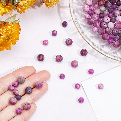 Wholesale Nbeads 2 Strands 2 Style Natural Gemstone Round Beads
