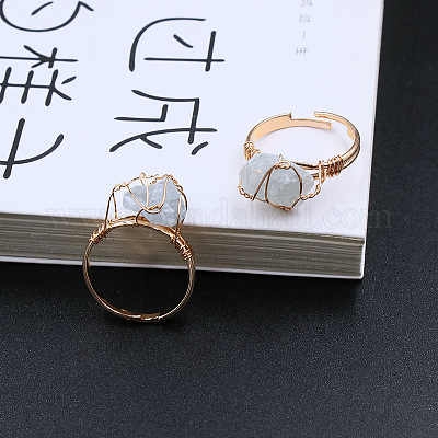 Кольца-манжеты из сплава Nuggets с натуральной проволокой FS-WGA7830-12-1