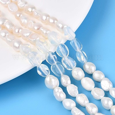 Опаловые самородки и нити из культивированного пресноводного жемчуга PEAR-N023-01A-18-1