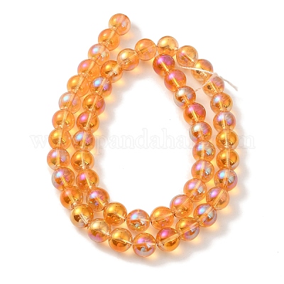 Прозрачные стеклянные бусины гальваническим пряди GLAA-T032-T8mm-C01-1