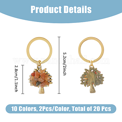 Брелок из натурального и синтетического камня KEYC-FH00012-1