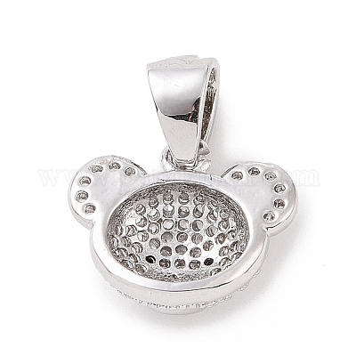 Латунные микро проложить кубического циркония подвески KK-C012-03P-06-1