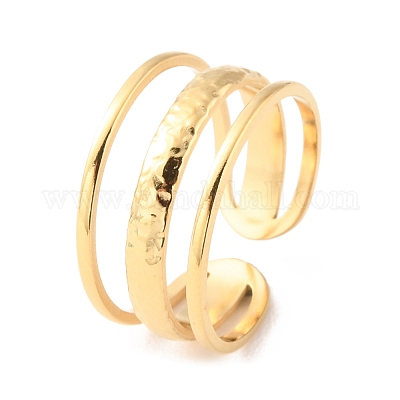 Кольца-манжеты из нержавеющей стали 304 с тройной линией открытия RJEW-D002-35G-1