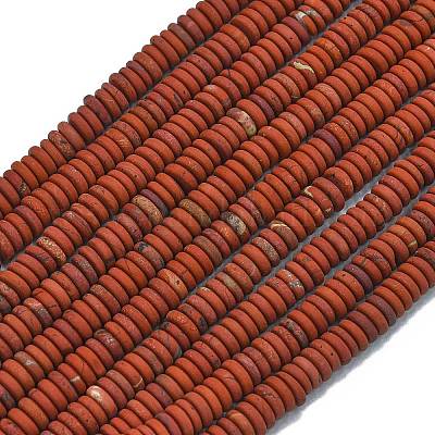 Нити бусин из натуральной матовой красной яшмы G-K389-C16-01-1