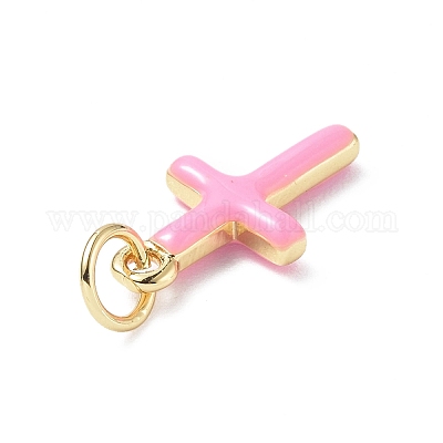 Настоящие 18-каратные позолоченные экологически чистые подвески из латуни с эмалью KK-F845-40G-05-1