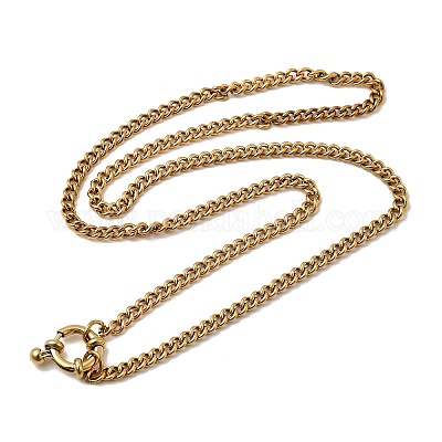 Женские витые цепочки из нержавеющей стали 304 с застежками-пружинными кольцами NJEW-Z091-08G-1