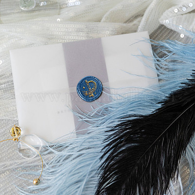 Позолоченная латунная головка штампа сургуча AJEW-WH0208-945-1