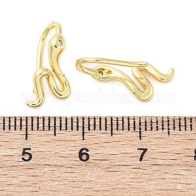 Серьги-подвески из латуни с микропаве из кубического циркония EJEW-G425-04G-01-1