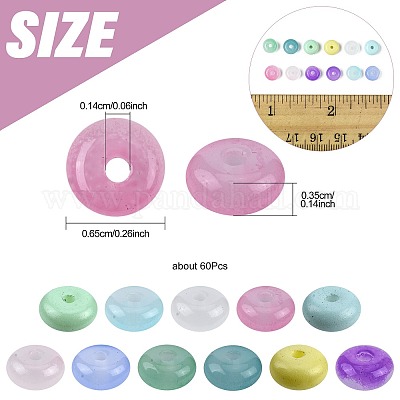 120 шт. 2-х цветные бусины из искусственного нефрита DGLA-FS0001-21B-1