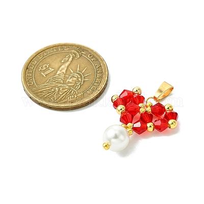 Бусины из ракушек и жемчуга стеклянные подвески PALLOY-MZ00432-02-1