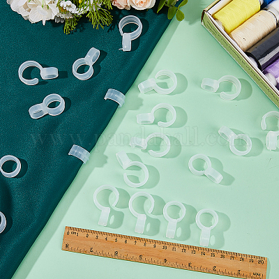 60種類のプラスチックフック2個  防風フック  ホワイト  40~43.5x22.5~26x14mm  30個/スタイル&nbsp;FIND-HS0002-21-1